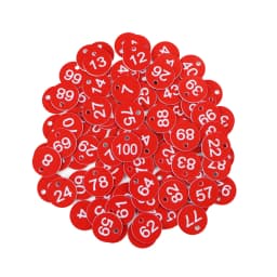 20-100PCS 16 Color Round Number Beehive Label Beekeeping Box Numbered With Hole Tag Animal Livestock Markers Classification Sign