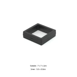 PE Film Jewelry Storage Box 3D Packaging Case Gemstone Free Stand Floating Frame Membrane Ring Earrings Necklace Display Holder