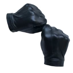 Unlined Gloves Wrist Button Sheep Leather Touch Screen Winter Gloves For Men Black Thin Lining Genuine Leather