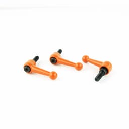 M5 M6 Solid Zinc Alloy Orange Adjustable Handle Clamping Lever Arm Tension Levers Knob