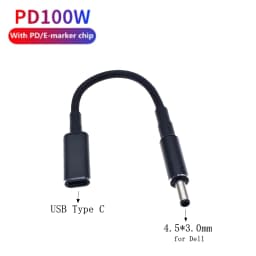 100W Type C Plug Converter USB Type C Female to Universal Laptop Adapter Connector Jack USB C 100W PD Fast Charging Cable Cord