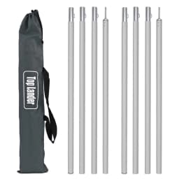 Adjustable 2m Tarp Tent Aluminum Alloy Pole Thicken Rack Stick Rod Outdoor Camping Lightweight Canopy Awning Support Poles