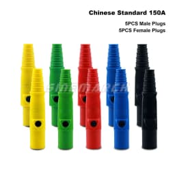 10PCS R-LOK 150A Male Female Plug Set Single Pole Power Connector Highly Insulated Housing High Conductivity