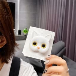 Cute Cat Face Hair Clips Cartoon Black White Kitten Hairpins Sweet Resin Barrettes for Women Girls Daily Party Hair Accessories