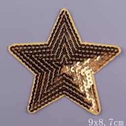 Pulaqi 14 styles Sequined star Patches Sticker On Clothes Iron on Heart Appliqued Sewing Garment Jeans Decor Embellishment DIY