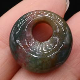 2Pcs Natural Stone Pendants Round Lapis lazuli BIg Hole India Agates Charms for Jewelry Necklace Earring Accessories 18mm
