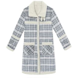 New Winter Lamb Wool Woolen Coat Thick Plus Velvet Warm Cotton Coat Women Long Grid Parker Overcoat Quilted Jacket Trench Coats