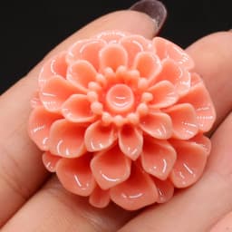 Natural Coral Flower-shape Ring Face Beads Handmade Craft For Jewelry Making DIY Necklace Bracelet Earring Accessory Charm Gift