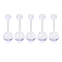 5Pcs/lot Candy Colors Acrylic Belly Button Rings for Women 316L Stainless Steel Bar Belly Navel Sexy Piercings Body Jewelry 14G