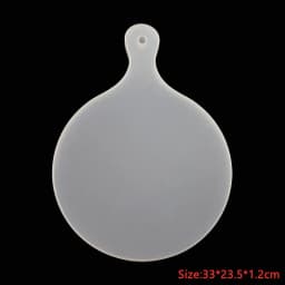 Silicone Round Tray Fruit Plate Mold Handcrafted Mirror Resin Mold Crystal Table Plate Decoration Silicone Mold For Resin