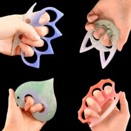 Self-Defense Finger Keychain Mold Epoxy Resin Mold Anti-Wolf Knuckles Keyring Resin Silicone Mould Jewelry Tool Handmade