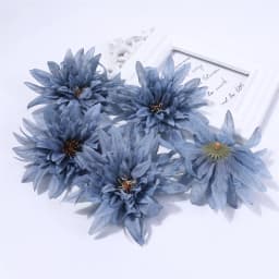 5PCS Dahlia Artificial Silk Flower Heads Decorative Scrapbooking For Home Wedding Artificial Flowers Decoration Fake Flower Wall