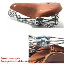 Traditional Old Style Bicycle Saddle Riveting Cow Leather Seat Road MTB Bike Standard Vintage Cushion Cycling Part