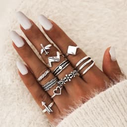 Trendy Geometric Moon Knuckle Finger Rings Set For Women 2021 Bohemian Crystal stone Female Ring Wedding Jewelry