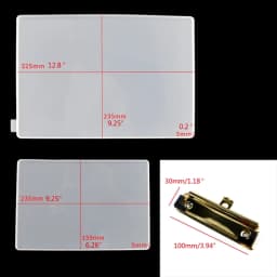 DIY A4 Clipboard Resin Mold File Folder Resin Molds Epoxy Silicone Tray Molds File Folder Portfolio Drawing Board Mold