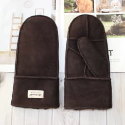 New sheepskin men's fur gloves with thicker wool lining and winter fashion windproof and cold-proof warm gloves