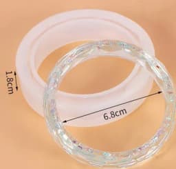 1pc Crystal Mirror Silicone Mold Bracelet Pendant uv Resin Mould DIY Jewelry Casting molds Resin art