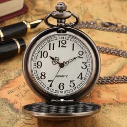 Retro Five-pointed Star Sun Flower Quartz Pocket Watches Necklace Pendant Women's Sweater Chain Men's Gifts Pocket Fob Watches
