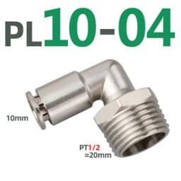 PL brass nickel-plated metal pneumatic connector 1/8" 1/4" 3/8" 1/2" external thread hose air compressor high pressure connector