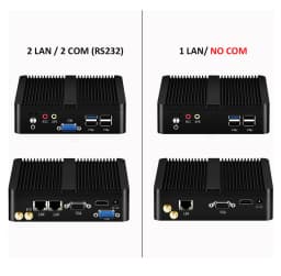 Mini Industrial Fanless Mini PC Intel Celeron J6412 J1900 N2840 Dual Gigabit LAN HDMI VGA 4x USB IoT Windows10/7 Linux Debian