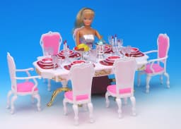 for 30cm doll kitchen dollhouse Furniture kitchen table refrigerator set girl toy for 30cm accessories house