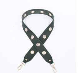 PU Leather Rivet Bag Strap Women Shoulder Crossbody Bag Belt Solid Wide Strap Bag Part Accessories Female Messenger Bag Strap