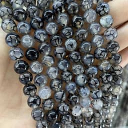 4 6 8 10 MM Natural Colorful Agates Round Loose Stone Beads For Jewelry Making Charm Diy Bracelet Necklace Earrings Material