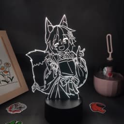 The Helpful Fox Senko San Anime 3D LED Neon Nightlight Birthday Gift for Friend Otaku Bedroom Decor Manga Lava Lamp No Senko San