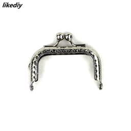 20 Pcs/Lot 6.5 CM Antique Bronze/Silver Square Shape Embossing Mini Tiny Metal Purse Frame DIY Kiss Clasp Lock Bag Accessory