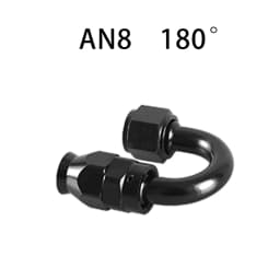 AN4/6/8/10/12 Straight 0°/45°/90°/180° Degree Reusable Hose End Fitting Adapter For Swivel PTFE Oil Fuel Line Hose End Fitting