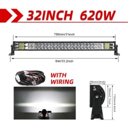 CO LIGHT 22" 32" 42" 52"inch Led Light Bar Work Light 12D 420W 620W 820W 1020W 2-Row 4x4 Truck ATV Car Offroad Driving Lig