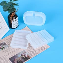 1/3 Pcs Handmade Soap Box Epoxy Resin Mold Soap Dish Tray Holder Casting Silicone Mould DIY Crafts Home Decorations Making Tools