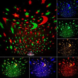 Kids Night Light 360° Rotating Starry Night Light Projector for Baby, Ocean Wave Projector for Kids Bedroom Decoration