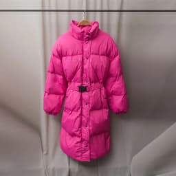 Winter Long White duck down jacket High street Solid Thick warm Female Loose Coat White belt Ladies Outerwear INKEO 1O349