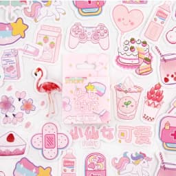 46pcs/box Cute Girls' Generation Diary Stickers Scrapbook Journal Decoration Stationery Flakes DIY Material Kawaii Stickers