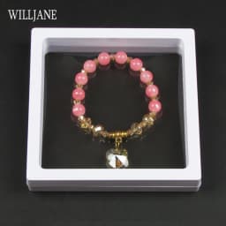 3D Floating Picture Frame Shadow Box Protect Ring Earrings Jewelry Display Stand Pendant Necklace Holder Gem Stones Storage Case