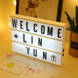 A4 A5 A6 Size LED Combination Night Light Box Lamp DIY Black/Colorful Letters Cards USB AA Battery Cinema Lightbox White Pink