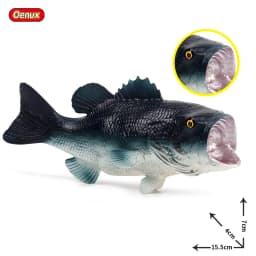 Oenux Sea Life Animals Model Action Figures Ocean Fish Sailfish Bass Grouper Salmon Aquarium Figurines PVC Educational Kids Toy