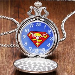 New Fashion Cool Black Blue Dial S Pendant Pocket Watch High Quality Men's Necklace Chain Women's Fob Watch for Super Gifts