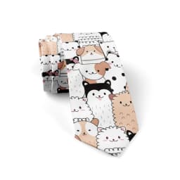 Funny Harajuku 3D Printing Cute Cartoon Men Tie New Men Polyester Necktie Novelty Kawaii Animal Avatar Ideas Necktie