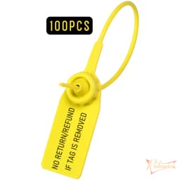 100Pcs Disposable Plastic Security Seals Clothing Hang Tags VOID Labels for Clothes Shoes Bag NO RETURN/REFUND IF TAG REMOVED