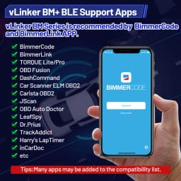 Vgate VLinker BM+ BT4.0/ BM BT3.0 V2.2 ELM327 Bluetooth Bimmercode OBD Scanner OBD2 Car Diagnostic Tools For BMW for iOS Android