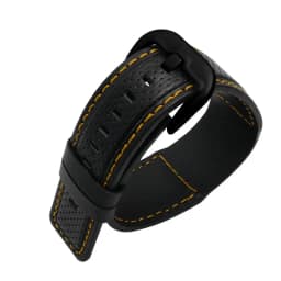 Simplicity leather watch band for Dietrich OTC-AO1 OT-3 waterproof 24mm watch strap black watch bracelet Cowhide wristwatches