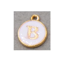 10pcs/26pcs Alphabet Letter Double Face Enamel Charms KC Gold color White Enamel  12*15mm pendants jewelry making Handmade craft