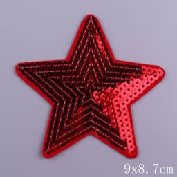 Pulaqi 14 styles Sequined star Patches Sticker On Clothes Iron on Heart Appliqued Sewing Garment Jeans Decor Embellishment DIY