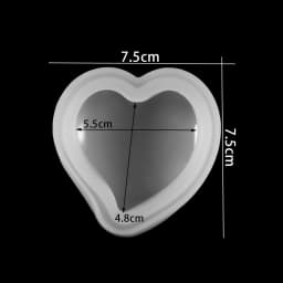 1PCS 3D Heart Shape Silicone Mold Resin Epoxy Keychain Pendants Mould Soap Candle Molds For DIY Jewelry Making Findings