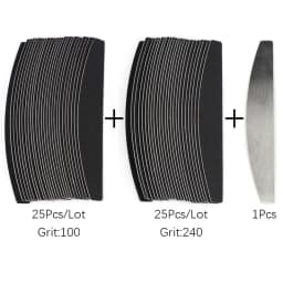 50Pcs/Set Gel Nail Art Files Removable Sponge EVA Sanding Files Grey/Black Replaceable Polishing Buffer For Manicure Nail Supply