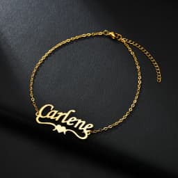 Atoztide New Customized Name Bracelet Personalized Thick Chain for Women Stainless Steel Gold Color Bangle Chrismas Gift 