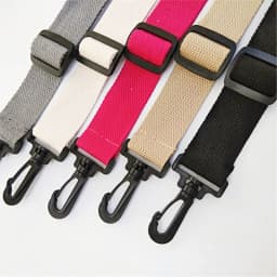 3.8cm Pure color canvas Cotton cloth Webbing bag strap belt adjustable black plastic hook clasp DIY Crossbody bag Accessories