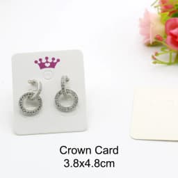 50pcs Earrings Necklaces Display Card Cardboard Earring Packaging Hang Tag Card Ear Studs White Paper Card Jewelry DIY Wholesale